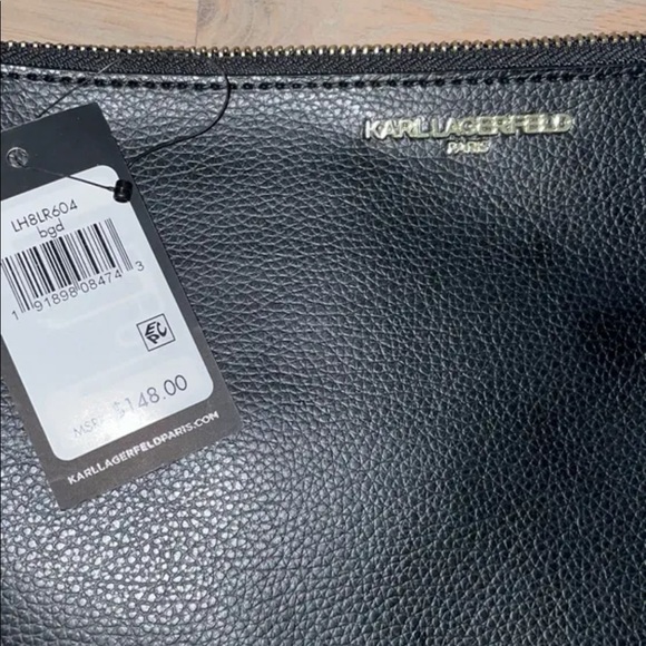 Karl Lagerfeld leather poutch wristlet - Picture 3 of 4